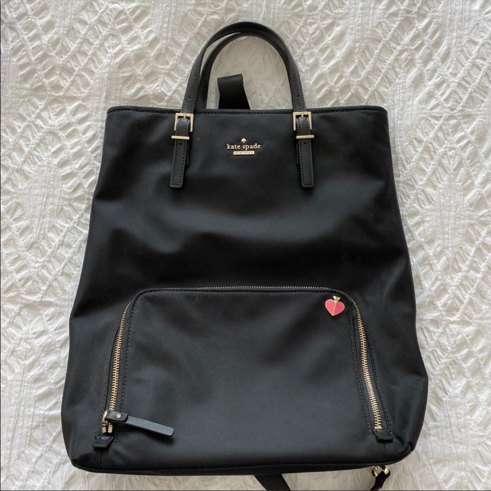 Kate spade black nylon bag/ backpack ! 💖
